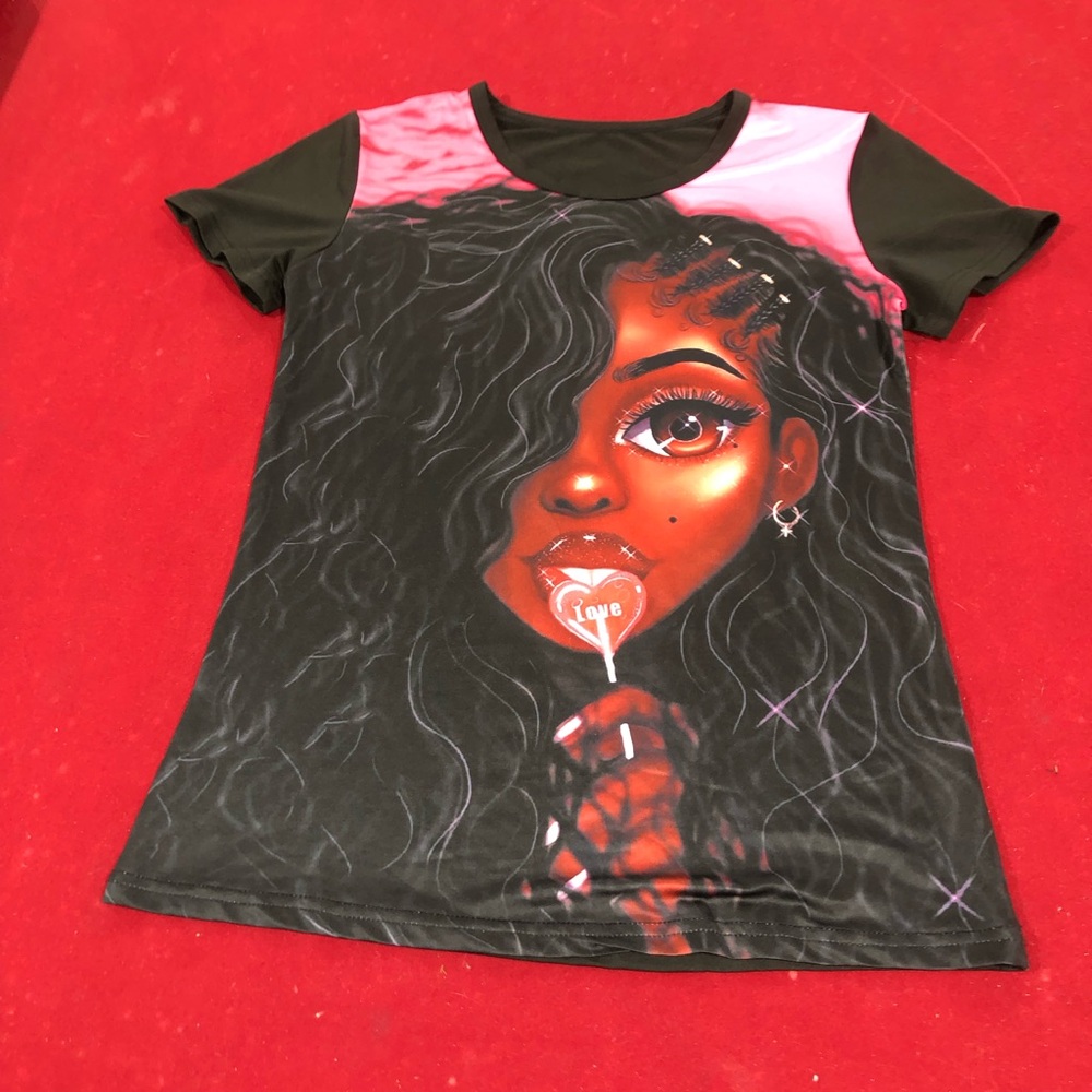 Stylish Black and Pink Kids Graphic T-Shirt